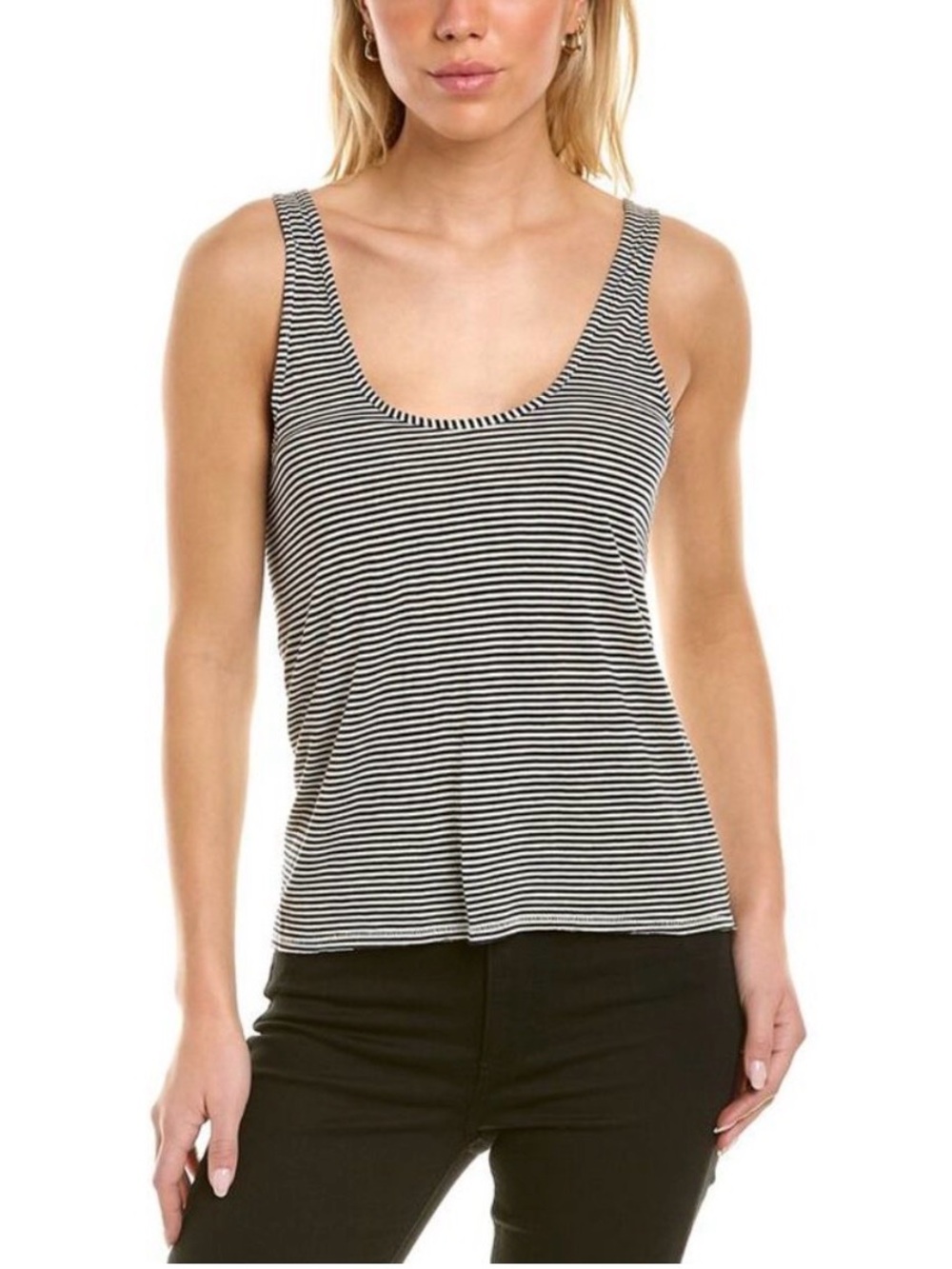 NWT Rag & Bone Jeans Michal Linen Striped Tank - Navy Blue